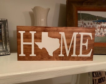 Texas Home Sign - Texas Wood Sign - TX Rustic Home Decor - Texas Housewarming Gift - Lonestar State Sign - Going Away Gift from Texas