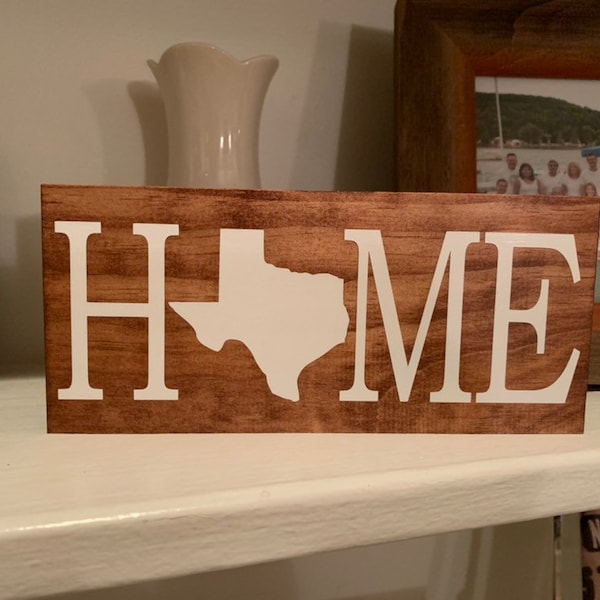 Texas Home Sign - Texas Wood Sign - TX Rustic Home Decor - Texas Housewarming Gift - Lonestar State Sign - Going Away Gift from Texas
