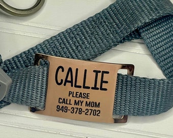 Collar Dog Tag, Silent Dog Tag, Slide On Dog Tag, Slide Collar Tag, Discounts on 3 or more in one transaction