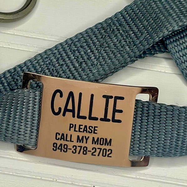 Collar Dog Tag, Silent Dog Tag, Slide On Dog Tag, Slide Collar Tag, Discounts on 3 or more in one transaction