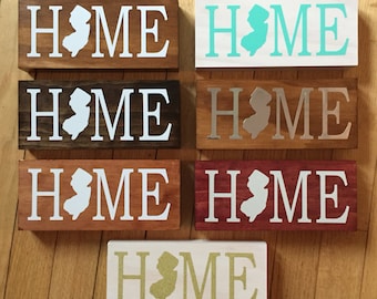 New Jersey Home Sign, Top Seller, NJ Wood Sign, NJ Home Gift, Jersey Shore Decor, Jersey Girl Signs, Going Away Gift, Dorm Decor, Military