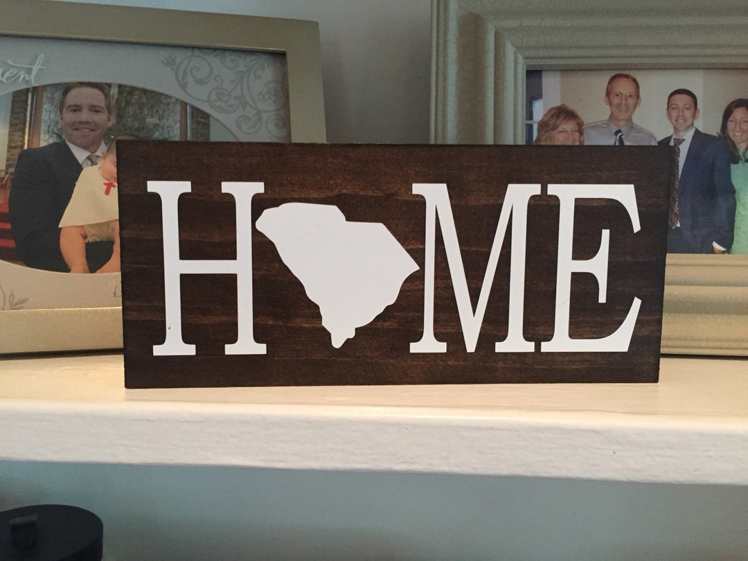 South Carolina Home Sign SC Wood Sign SC Rustic Home Decor SC
