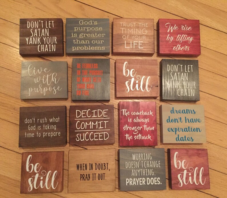 Shelf Sitter Inspirational Christian Gifts Wood Signs Etsy