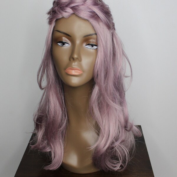 Lavender Pastel Synthetic Lace front Wig