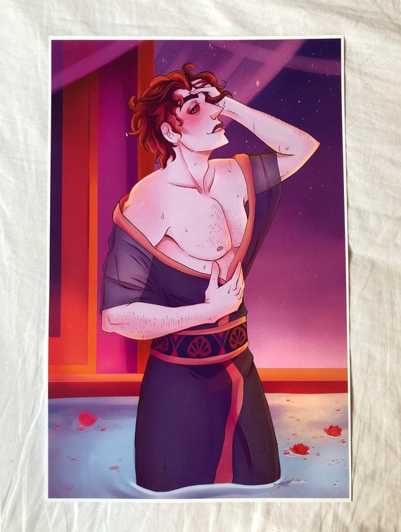 11/17 Julian print inspired by the bath scene in the game The Arcana. 