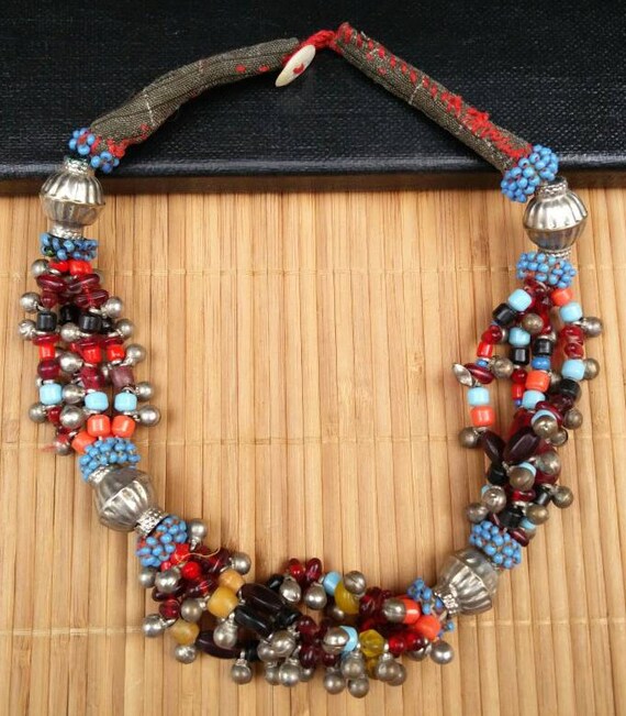 Afghan Beaded Necklace Kuch Tribal Necklace Tibet… - image 6