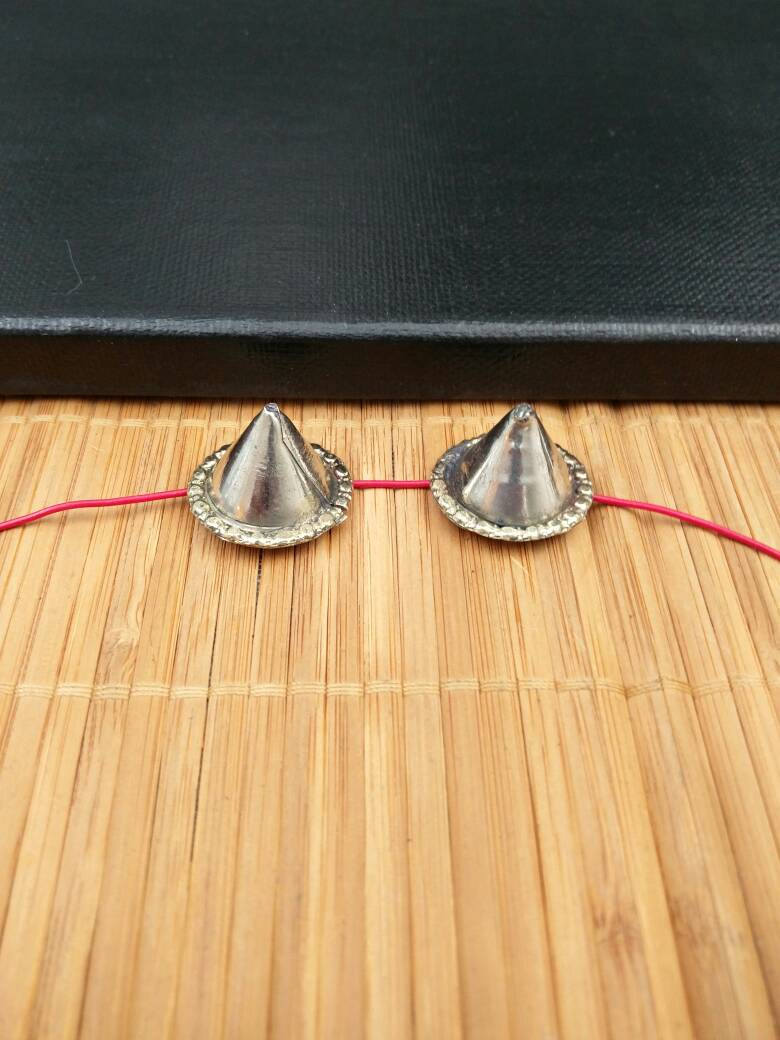 5 Big Waziri Vintage Style Spike Buttons DIY Findings Belly Dancing ...