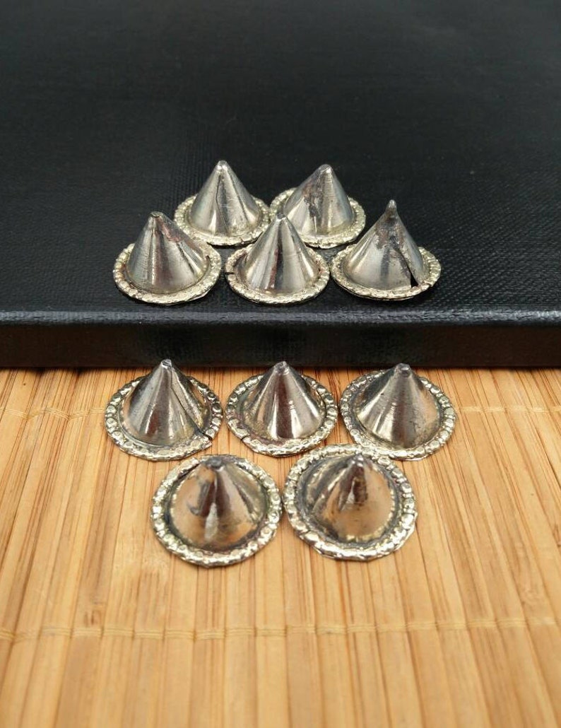 5 Big Waziri Vintage Style Spike Buttons DIY Findings Belly Dancing ...