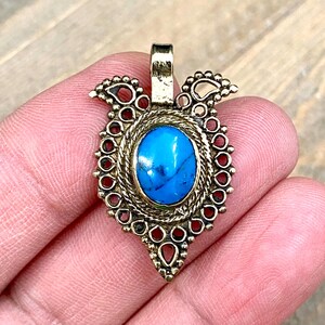 1 Kuchi Pendant Belly Dance Costume Dress Vintage Design Charm Afghan Tribal Wear diy Earrings Yoga Mala Necklace Bohemian Jewelry Findings