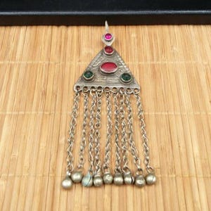 Afghan Tribal Kuchi Pendant Handmade Antique Traditional Belly Dancing Costume Supply Ethnic Vintage Banjara DIY Bohemian Jewelry Findings