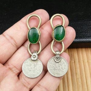 Paar große Vintage Münze Anschlüsse Charms afghanischen Kuchi Tribal antike Bauchtanz Kostüm Kleid diy Ohrringe Boho Schmuck Ergebnisse Geschenk