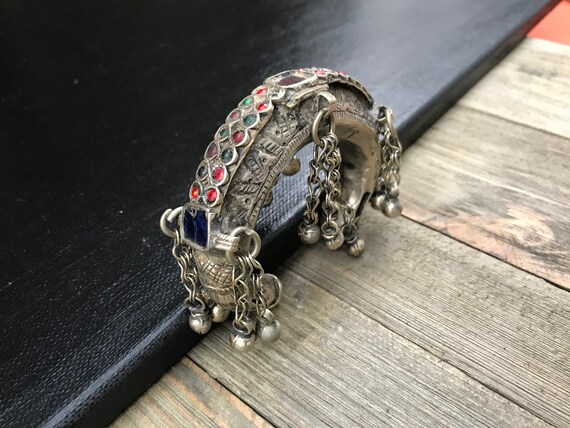 Rare Afghan Tribal Kuchi Cuff Bracelet Ethnic Ant… - image 8