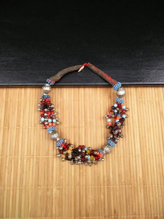 Afghan Beaded Necklace Kuch Tribal Necklace Tibet… - image 8