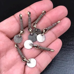 6 Vintage Antik Charms DIY Bauchtanz Kostüm Kleid Tribal Kuchi Afghan Handgemachte Yoga Mala Halskette Boho Schmuck machen Geschenk