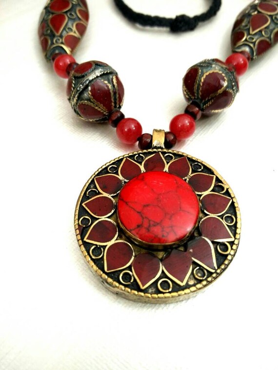 Afghan Tribal Vintage Necklace Beautiful Handmade… - image 4