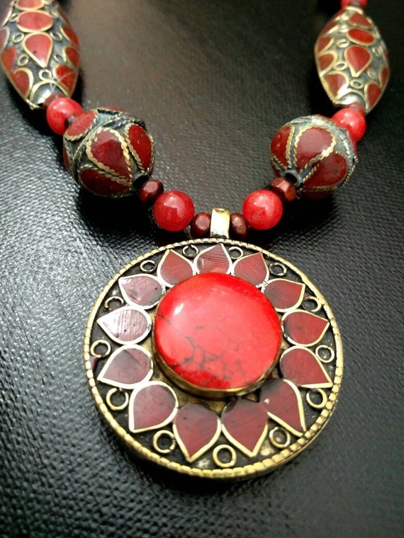 Afghan Tribal Vintage Necklace Beautiful Handmade… - image 2