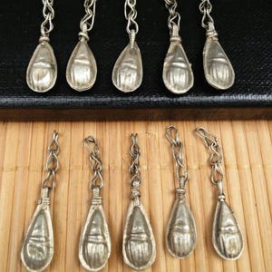 10 Vintage Antique Charms DIY Belly Dance Costume Dress Tribal Kuchi Afghan Handmade Yoga Mala Necklace Bohemian Jewelry Making Finding Gift