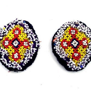 Pair Of Dress Patches Belly Dance Costume Supply Afghan Kuchi Handmade Vintage Panels Banjara Tribal DIY Bohemian Clothing Jewelry Findings