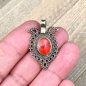 1 Kuchi Pendant Belly Dance Costume Dress Vintage Design Charm Afghan Tribal Wear diy Earrings Yoga Mala Necklace Bohemian Jewelry Findings