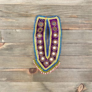 Klänning Patch Magdans Kostym DIY Afghansk Kuchi Tribal Handgjord Vintage Antik Sällsynt Kurti Sy-på Panel Boho Klädsömnadsfynd