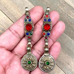 Vintage Anhänger Anschlüsse Charms Bauchtanz Kostüm Kleid Design Antike Handgemachte diy Ethnische Ohrringe Yoga Mala Boho Schmuck