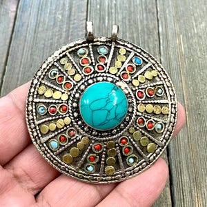 Afghanische Tribal Kuchi Yoga Mala Halskette Anhänger Handgemachte diy Bauchtanz Boho Schmuck Ethnischen Stil Antik Design Geschenk