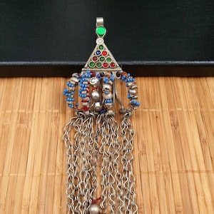 Afghan Tribal Kuchi Pendant Handmade Antique Traditional Belly Dancing Costume Supply Ethnic Vintage Banjara DIY Bohemian Jewelry Findings.