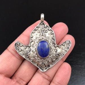 Afghan Tribal Kuchi Handmade Antique Design Belly Dance Vintage Style Anchor Shaped Yoga Mala Necklace Pendant diy Bohemian Jewelry Findings