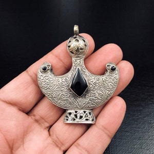 Afghan Tribal Kuchi Pendant Handmade Bohemian Jewelry Findings Traditional Banjara Unique Folk Ethnic Vintage Style Antique Design Supply.