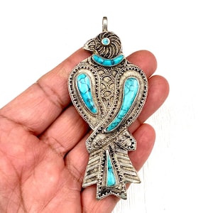 Afghan Tribal Kuchi Handmade Antique Design Traditional Ethnic Vintage Style Unique Pendant Yoga Mala Necklace diy Bohemian Jewelry Findings