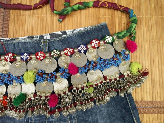 Afghan Kuchi Tribal Belt Vintage  Coins Handmade … - image 4