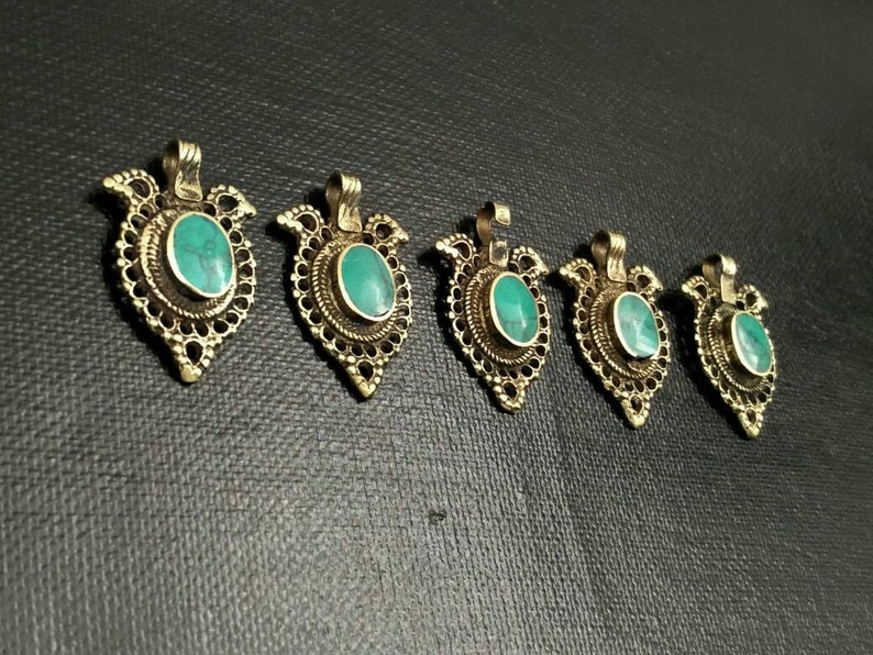 5 Waziri Pendants DIY Costume Designing Boho Belly Dancing Jewelry Supply Charms Banjara Kuchi Gypsy Tribal Pendant Findings Dress Designing