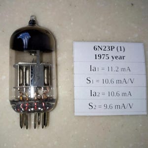 1pc 6N23P = E88CC, 6DJ8, 6922 Triode Tube Voskhod GRAY SHIELD 1975 Tested, NEW