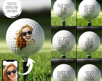 Balles de golf personnalisées, cadeau photo de dessin animé, cadeau de Saint-Valentin