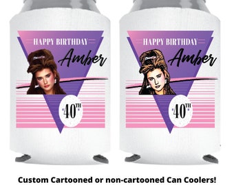 40th can coolers, 40th birthday party favors, 1980 birthday, birthday can huggies, funny can coolers, 40th birthday gag gift