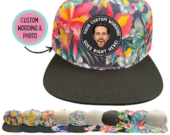 bachelor party hat, guy trip hat, bachelor party favors, snapback hat, custom mens hat, bridal party hats, groomsmen hats, floral hat