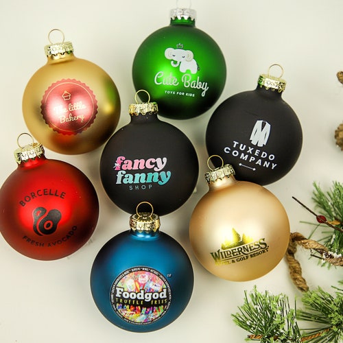 Logo Christmas Ornament Personalized Ornament Bulk Etsy