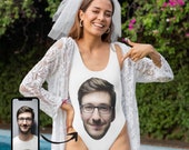 bachelorette swimsuit -Personalized Swimsuit -bride squad swimsuit -face One piece -squad swimsuit-one piece-Bride Swimsuit -Bride one piece