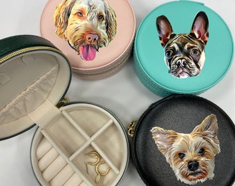 jewelry case, love dogs, dog mom gift, pet gift, gift for dog mom, jewelry box, travel jewelry case, jewelry case,  gift for dog owner