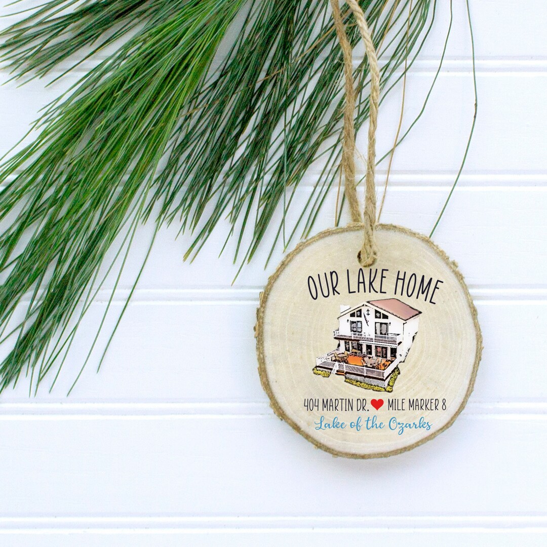 Lake Home Ornament, Lake House Ornament, Realtor Ornament Gift