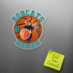 Basketball Magnet, Basketball-Spieler Magnet, Geschenk für Basketball-Spieler, Fotomagnet, Team-Magnete, Basketball-Strumpf Stuffer, Basketball