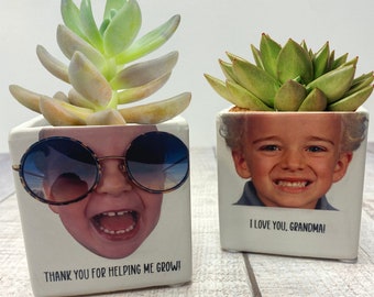 personalized planter, mothers day planter, succulent planter, unique planter, custom flower pot, mothers day gift basket stuffer