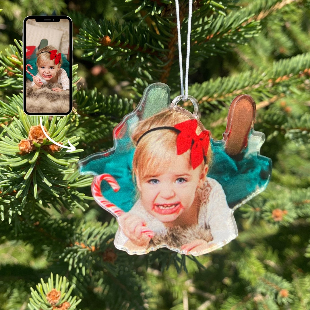 Personalized Photo Ornament, 2023 Photo Ornament, Ornament With Kid Picture, Grandkid Ornament ...