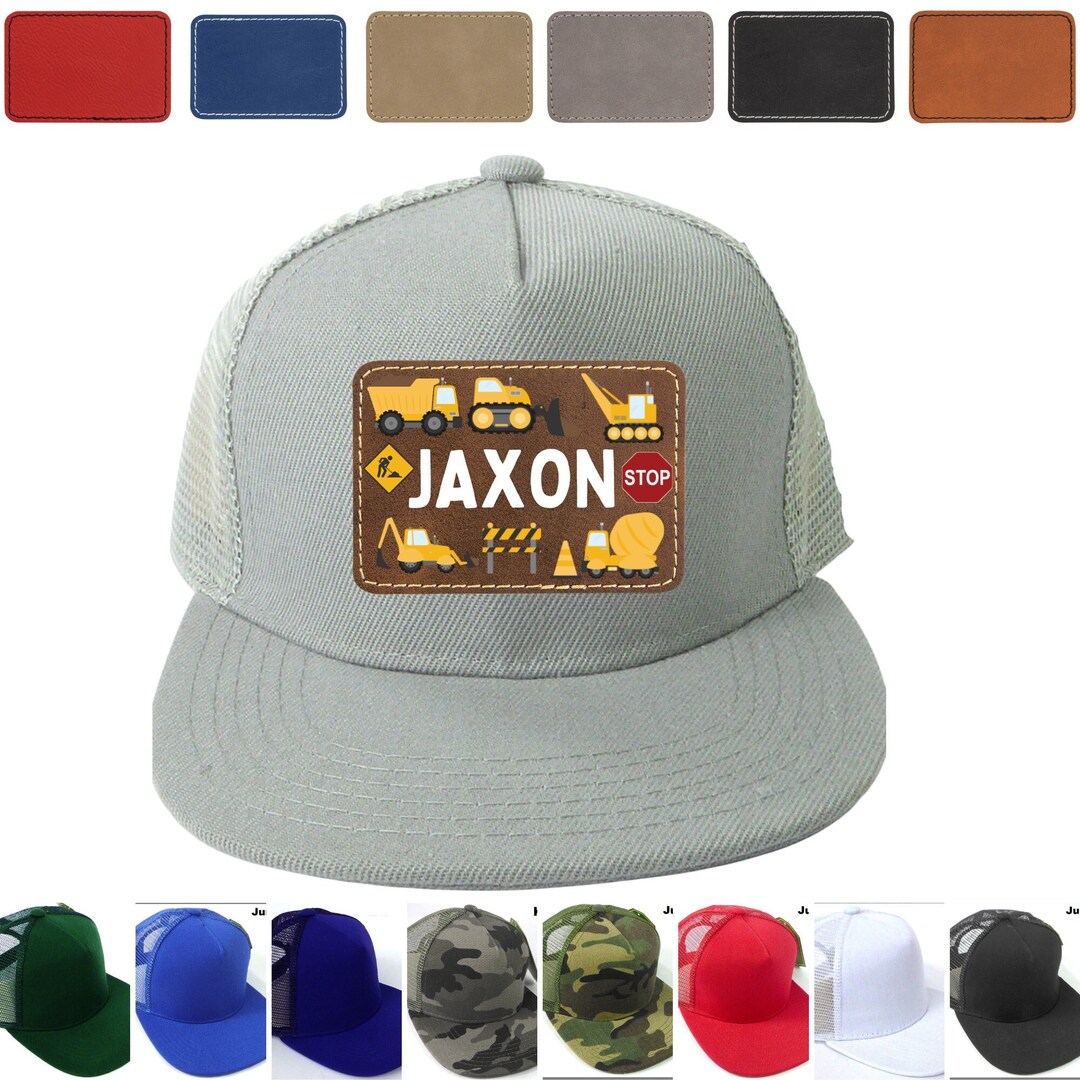 Construction Hat for Boys, Snapback Hat for Boys, Name Hat for Toddler