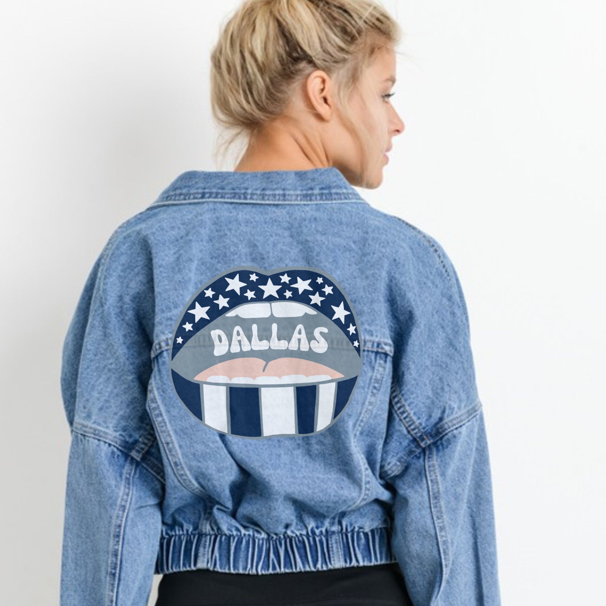 Dallas Jean Jacket, Jean Jacket, Dallas Jacket, Dallas Football Jean Jacket, Dallas Denim Jacket, Women Dallas Jacket