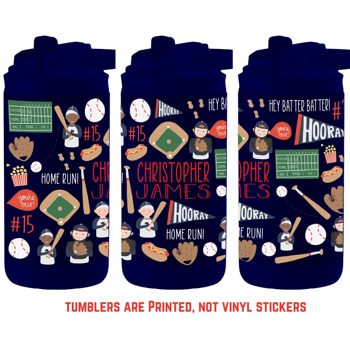 Baseball tumbler baseball gift for boy personalized kids Etsy
