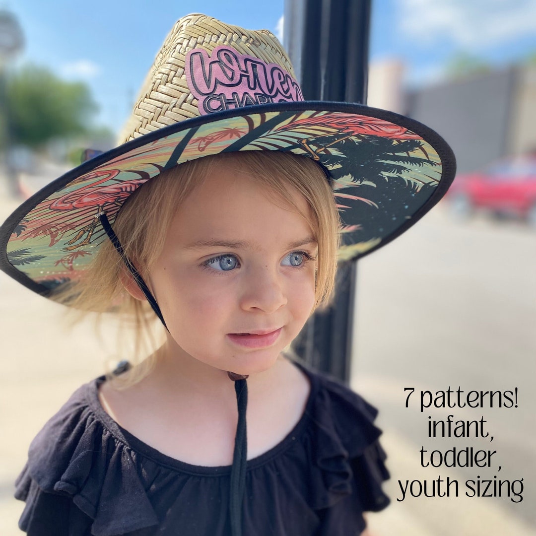 Toddler Straw Hat, Toddler Beach Hat, Infant Beach Hat, Kid Beach Hat
