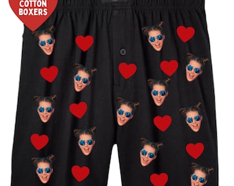 cadeau de saint-Valentin pour lui, slip de boxer face, cadeau pour mari, cadeau pour petit ami, sous-vêtements de Saint-Valentin, sous-vêtements drôles, slip boxer photo