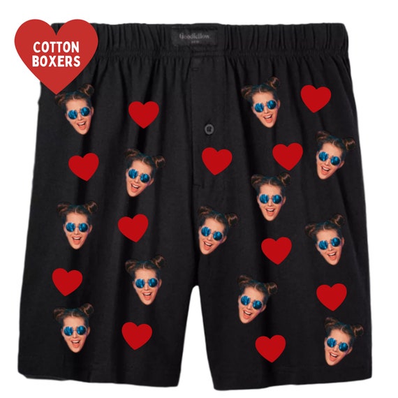 Valentines Gift for Him, Face Boxer Briefs, Gift for Husband, Gift