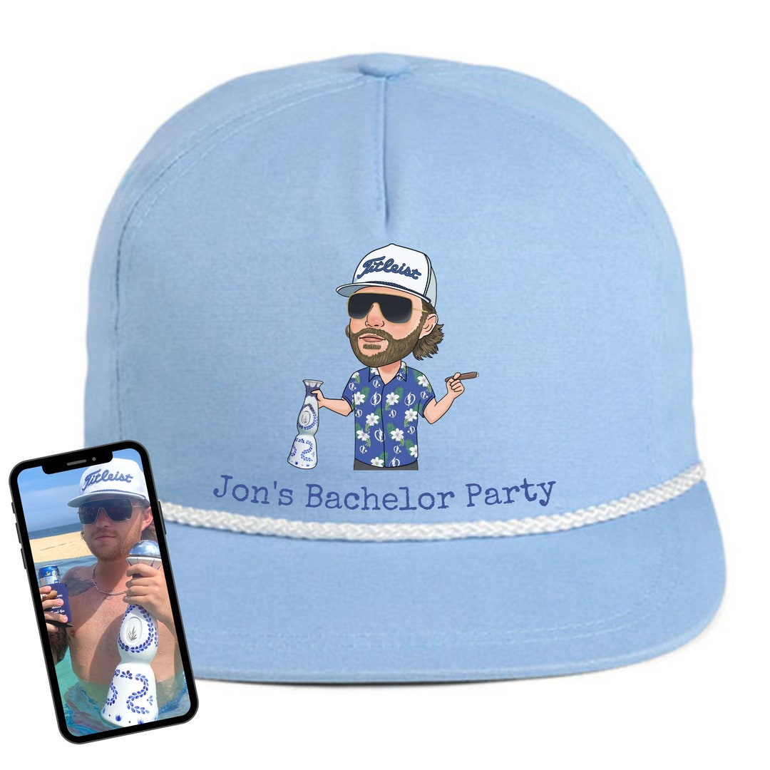 Bachelor Party Hat, Guy Trip Hat, Bachelor Party Favors, Leatherstrap